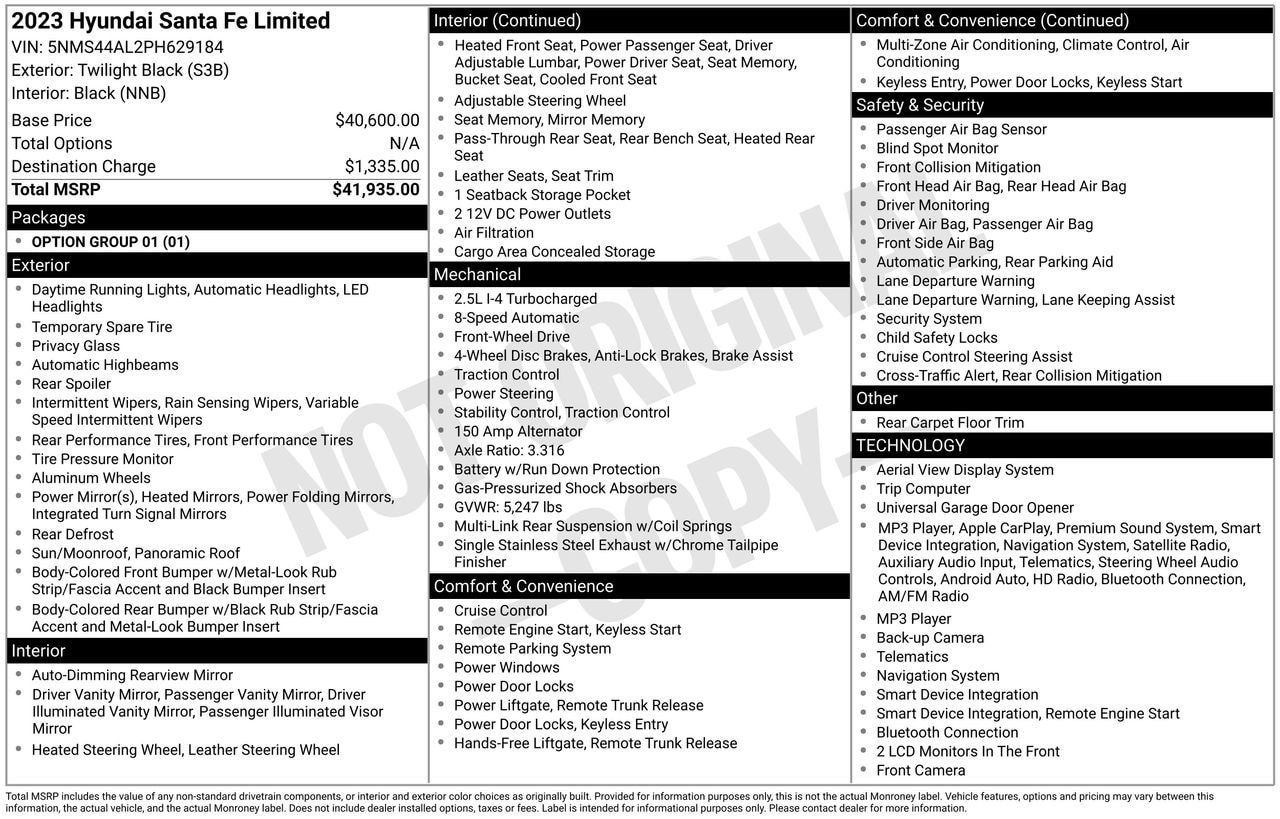 Used 2023 Hyundai Santa Fe Limited FWD image 30