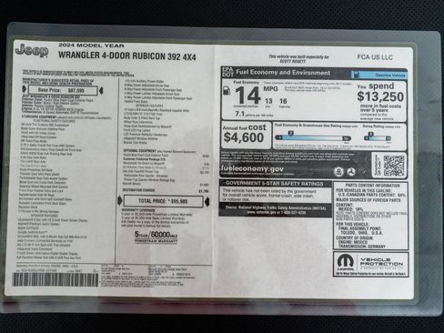 Used 2024 Jeep Wrangler Unlimited Rubicon 392 image 24