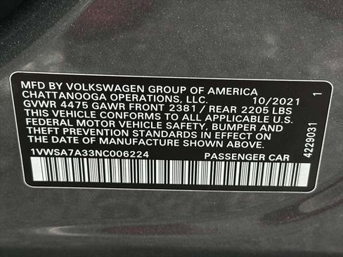 Used 2022 Volkswagen Passat 2.0T SE FWD image 32