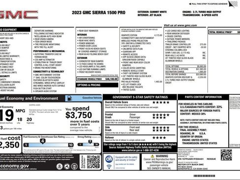 Used 2023 GMC Sierra 1500 Pro w/ Graphite Edition image 3