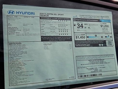 New 2026 Hyundai Elantra SEL Sport Premium image 18