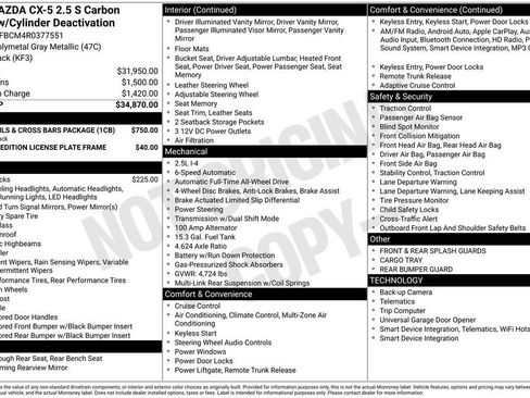 Used 2024 MAZDA CX-5 Carbon Edition image 8