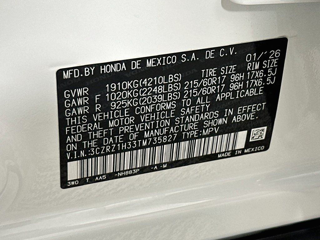 Certified 2026 Honda HR-V LX image 27