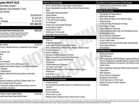 Used 2021 Toyota RAV4 XLE w/ XLE Grade Weather Package AWD/4WD image 3