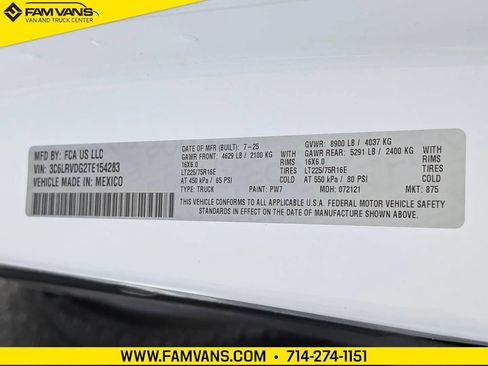 Used 2026 RAM ProMaster 2500 w/ Convenience Group FWD image 21