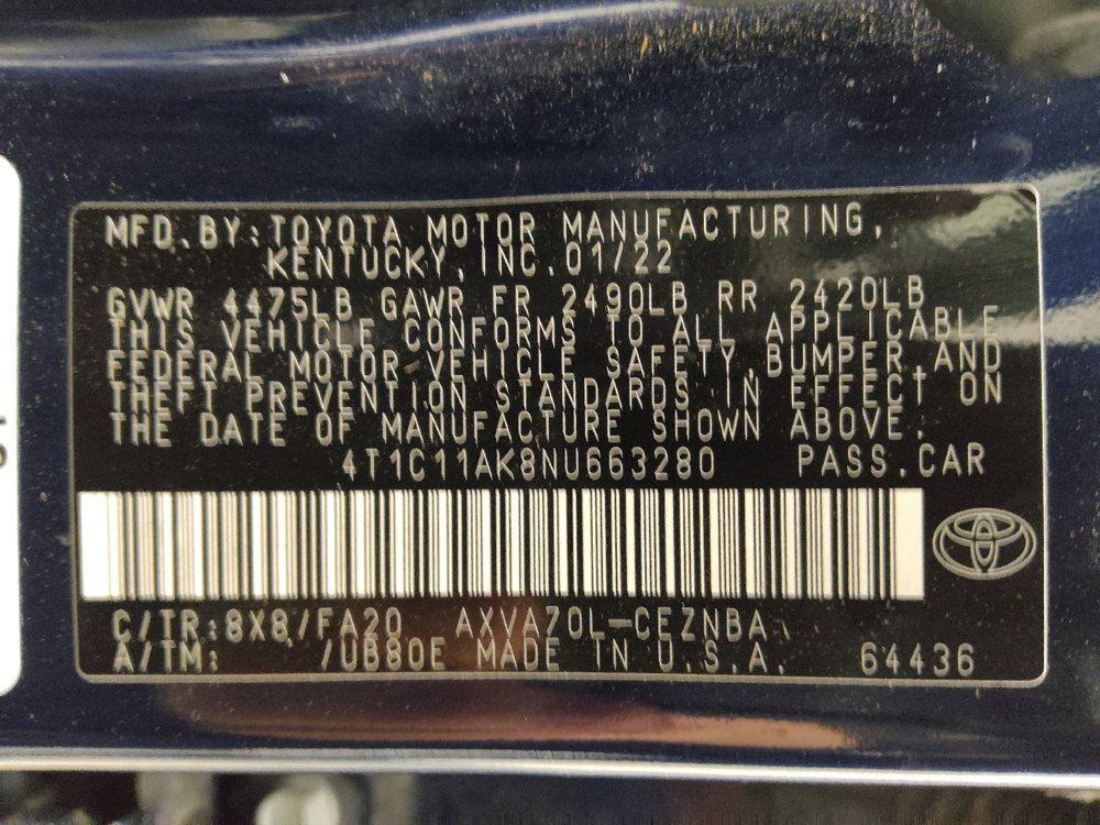 Used 2022 Toyota Camry LE FWD image 33