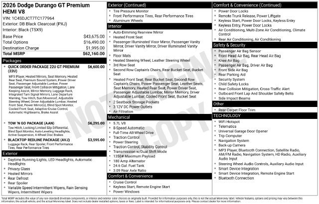 Used 2026 Dodge Durango GT AWD/4WD image 35