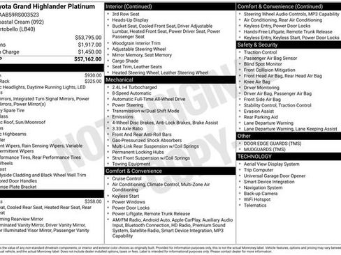 Used 2024 Toyota Grand Highlander Platinum image 4