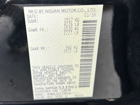 Used 2016 Nissan Altima 2.5 S w/ Power Driver Seat Package FWD image 16