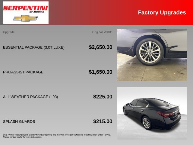 Used 2018 INFINITI Q50 Luxe w/ Essential Package (3.0T Luxe) AWD/4WD image 5