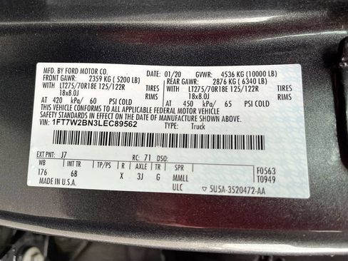 Used 2020 Ford F250 Lariat w/ Lariat Value Package AWD/4WD image 28