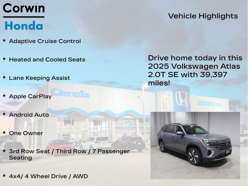 Used 2025 Volkswagen Atlas SE AWD/4WD image 6