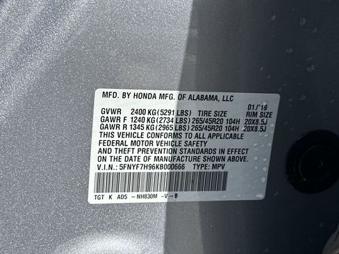 Used 2019 Honda Passport Touring image 24