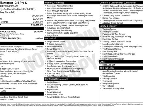 Used 2021 Volkswagen ID.4 Pro S w/ Gradient Package RWD image 1