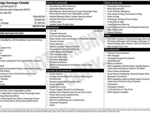 Used 2023 Dodge Durango Citadel AWD/4WD image 4