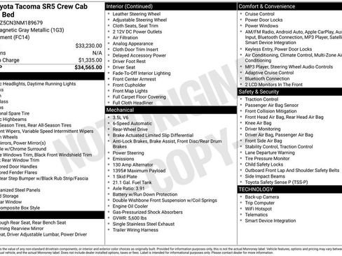 Used 2022 Toyota Tacoma SR5 image 34