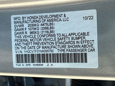 Certified 2022 Honda Accord Sport image 29