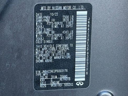 Used 2023 INFINITI QX80 Luxe w/ Cargo Package image 30