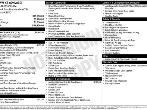Certified 2025 BMW X3 xDrive30i AWD/4WD image 52