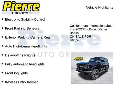 Used 2022 Ford Bronco Outer Banks AWD/4WD image 15