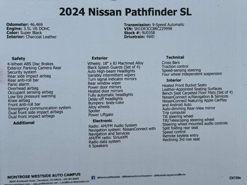 Used 2024 Nissan Pathfinder SL image 64