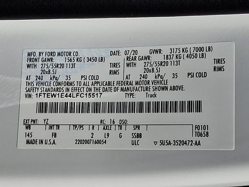 Used 2020 Ford F150 XLT w/ Equipment Group 302A Luxury AWD/4WD image 27