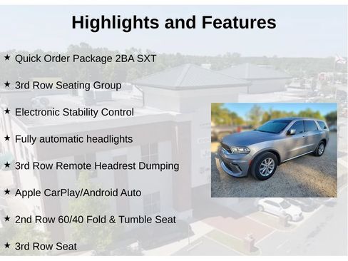 Used 2021 Dodge Durango SXT w/ 3rd Row Seating Group RWD image 2