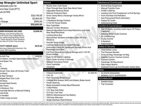 Used 2014 Jeep Wrangler Unlimited Sport w/ Quick Order Package 24S image 24