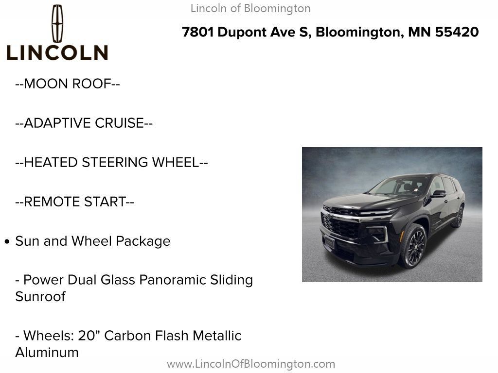 Used 2025 Chevrolet Traverse LT w/ Sun and Wheel Package AWD/4WD image 5