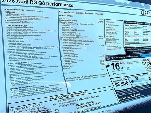 New 2026 Audi RS Q8 performance image 17