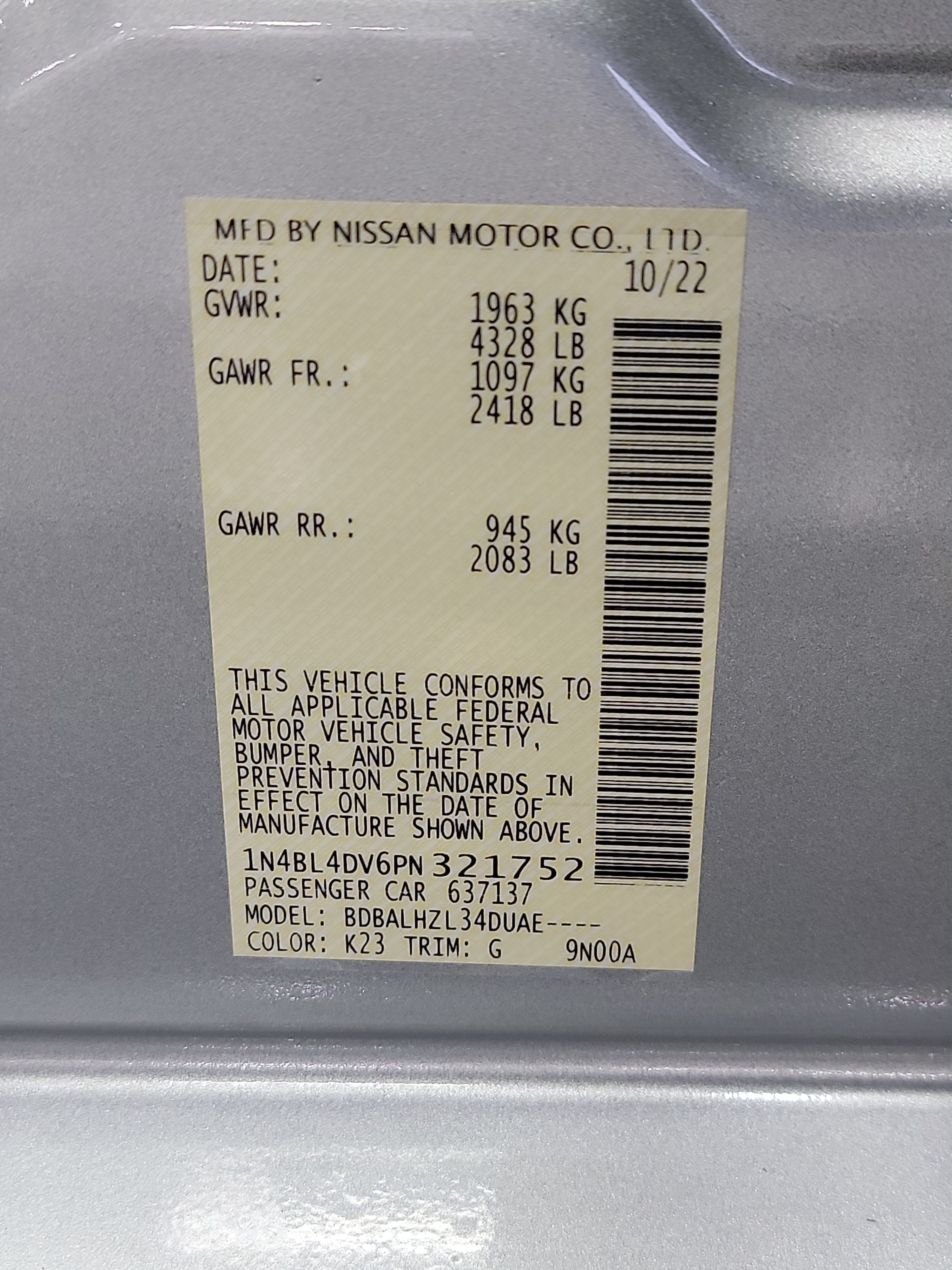 Used 2023 Nissan Altima 2.5 SV w/ SV Premium Package FWD image 33