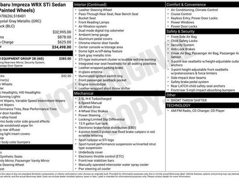 Used 2006 Subaru Impreza WRX STI w/ Popular Equipment Group 2B AWD/4WD image 30