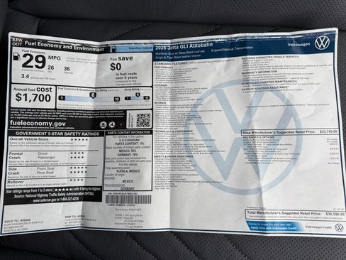 New 2026 Volkswagen Jetta GLI Autobahn image 33