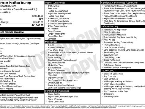 Used 2024 Chrysler Pacifica Touring FWD image 36