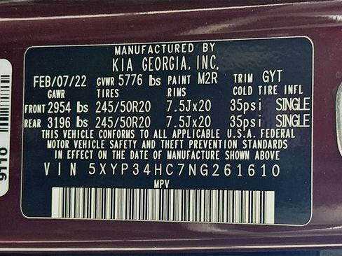 Used 2022 Kia Telluride EX w/ EX Premium Package image 12