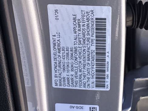 Certified 2026 Honda Accord SE image 39