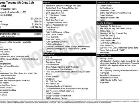 Used 2021 Toyota Tacoma SR w/ SR Convenience Package RWD image 7
