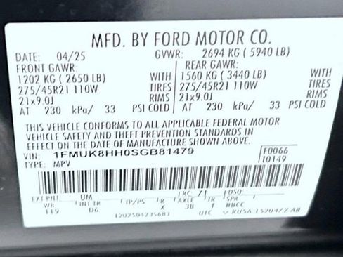 Used 2025 Ford Explorer Platinum w/ LUX Leather Package AWD/4WD image 28
