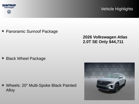 Used 2026 Volkswagen Atlas SE FWD image 7