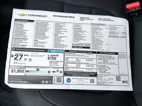 New 2026 Chevrolet TrailBlazer RS w/ Convenience Package image 14