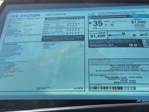 New 2026 Hyundai Elantra SE image 30