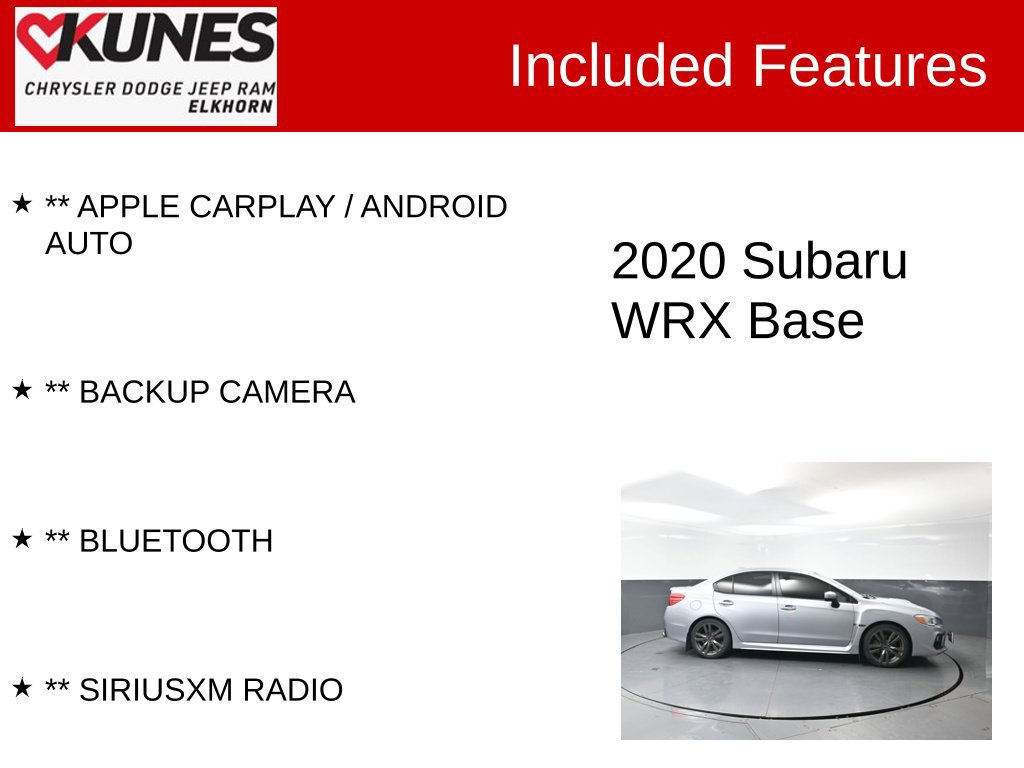 Used 2020 Subaru WRX AWD/4WD image 2