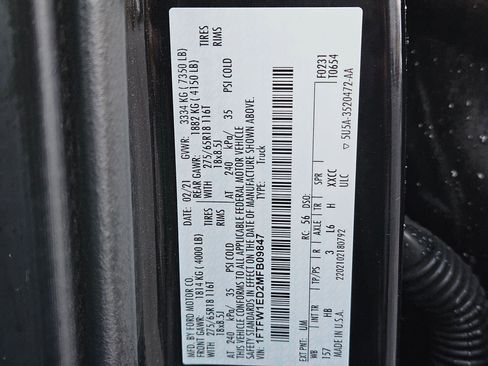 Used 2021 Ford F150 Lariat w/ Equipment Group 502A High image 37