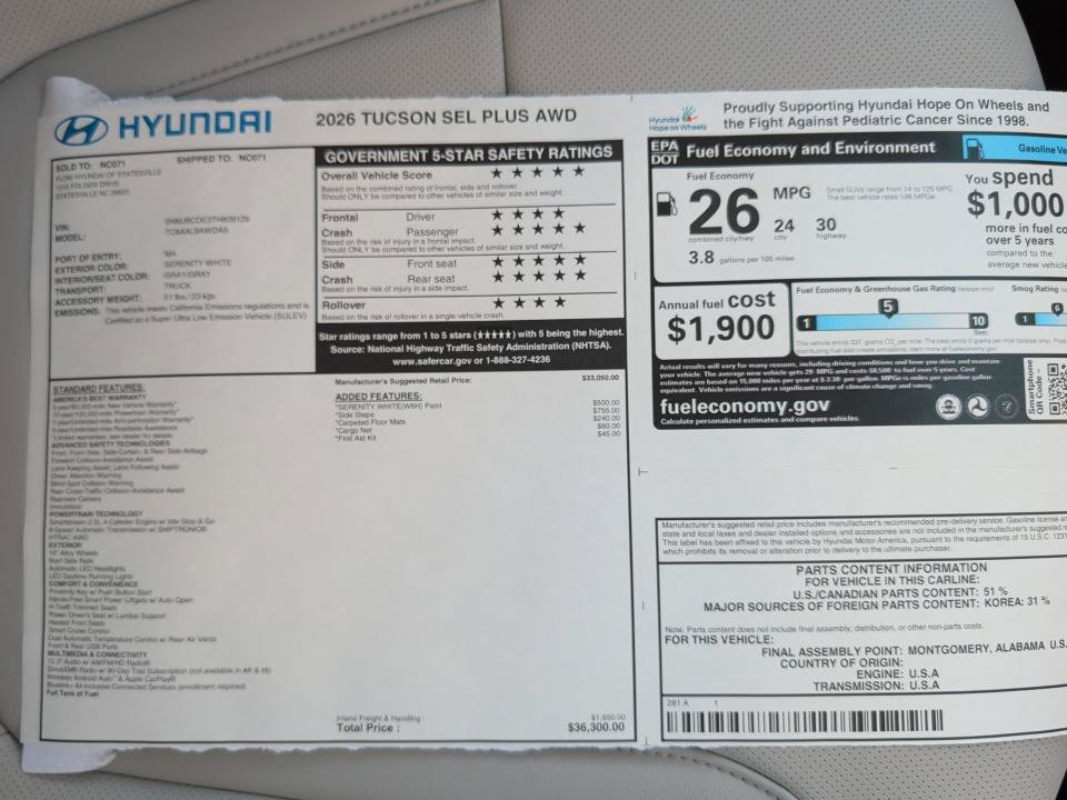 New 2026 Hyundai Tucson SEL Plus AWD/4WD image 33