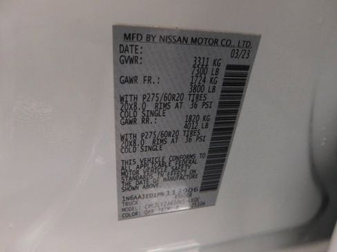 Used 2023 Nissan Titan Platinum Reserve w/ Moonroof Package image 35