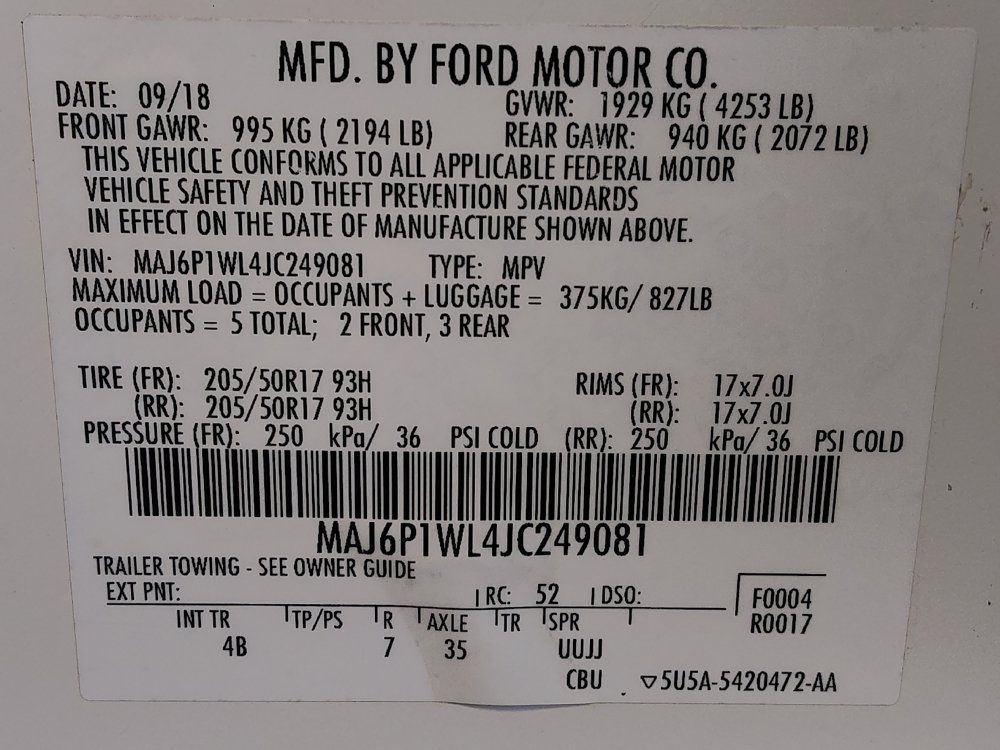 Used 2018 Ford EcoSport Titanium w/ Titanium Cold Weather Package AWD/4WD image 33