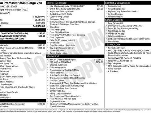 Used 2014 RAM ProMaster 3500 w/ Interior Convenience Group FWD image 23