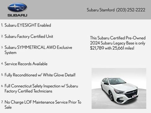 Used 2024 Subaru Legacy AWD/4WD image 2