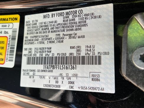 Used 2020 Ford Mustang GT Premium w/ Equipment Group 401A RWD image 10