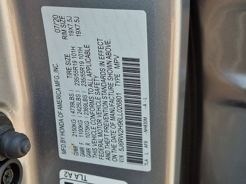 Used 2020 Honda CR-V Touring image 21